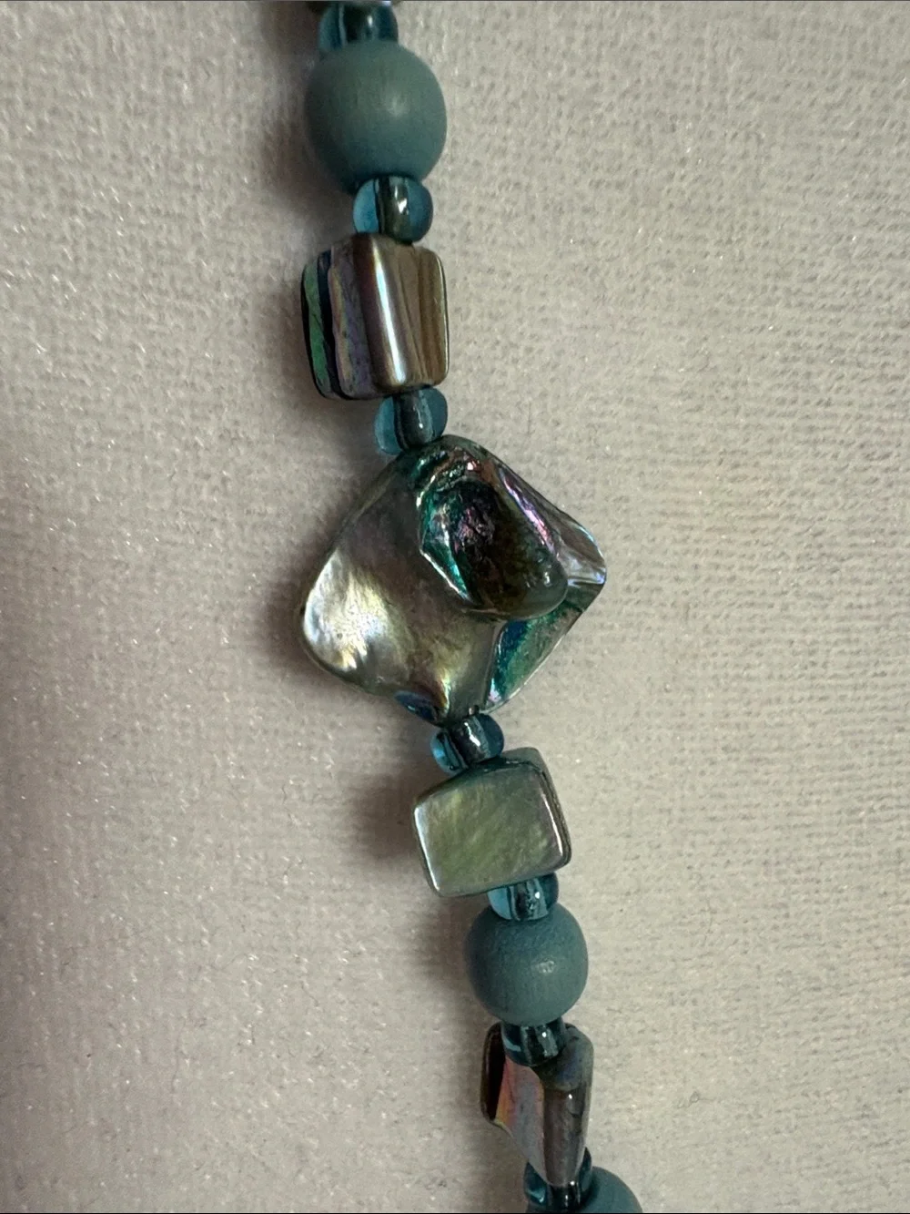 18.5” Turquoise Beaded Women's Necklace - Elegant Aqua Blue Design